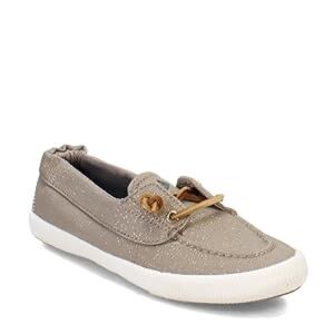 NEW!! Women’s Sperry Lounge Away Sparkle Denim Boat Shoes Taupe Size 6M